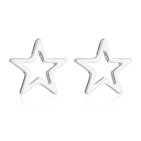 Wholesale PVD Coated 18K Gold Real Gold Plated Pentagram 201 Stainless Steel Fashion Waterproof Non Tarnish Earrings Necklace