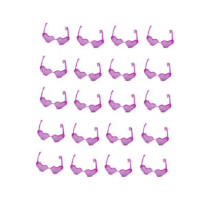 20 heart-shaped glasses/bag