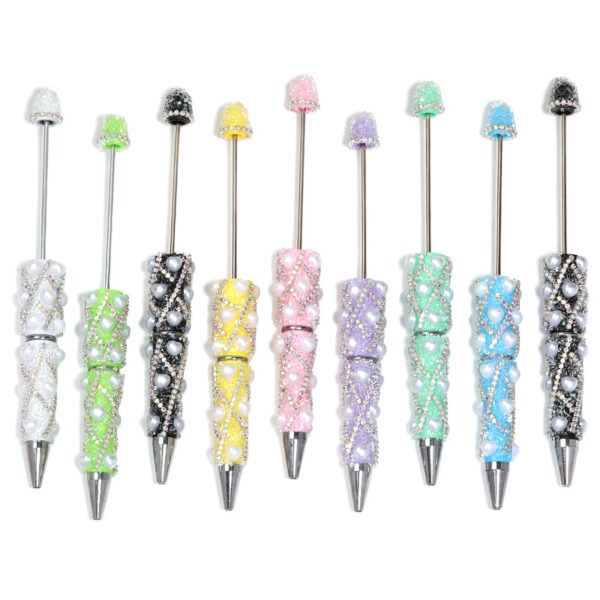 oly-ec0f1122219072a07ca099d3d4c2a941 Wholesale Diamond Heart Pearl Claw Chain Beaded Pen