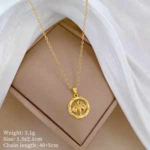 A329 Titanium Steel Chain Copper Pendant