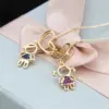 Wholesale Copper Inlaid Zircon Human Zircon Copper Necklaces