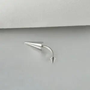 Steel Sharp Cone Eyebrow Ring-8mm