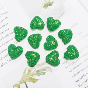 C22 golden transparent green-Jg133 / 22X25MM straight hole (about 4 g/piece)