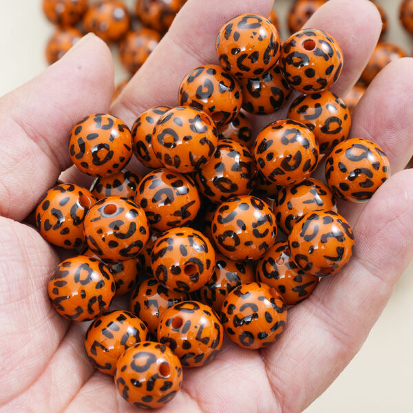 oly-ec2cb04c0cad41b99b2c5228e8e819ba Wholesale 10pcs Acrylic 16mm Printed Round Leopard Print Beads