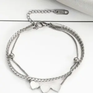 Love Double Layer-White K / Gold