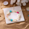 Wholesale Summer Bohemian Style Necklace Jewelry Women's Beach Vacation Colorful Starfish Shell Woven Bracelet Necklace suit