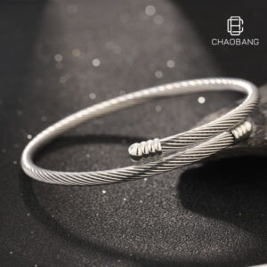 Wholesale Titanium Steel Bracelet Couple's Steel Wire Spiral Head Fashion Adjustable High Sense Bracelet