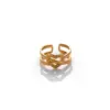 Wholesale PVD Coated Heart Shape 304 Stainless Steel Simple Style Waterproof Non Tarnish Rings Earrings Necklace