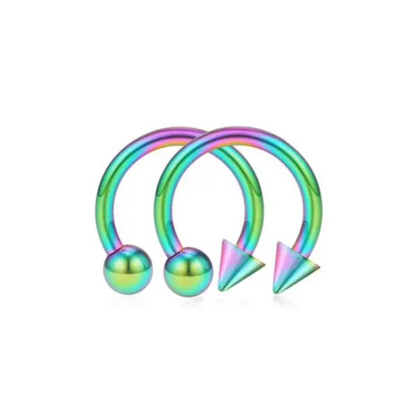 Wholesale 1 Piece Nose Rings & Studs Fashion Solid Color Titanium Steel Vacuum Plating