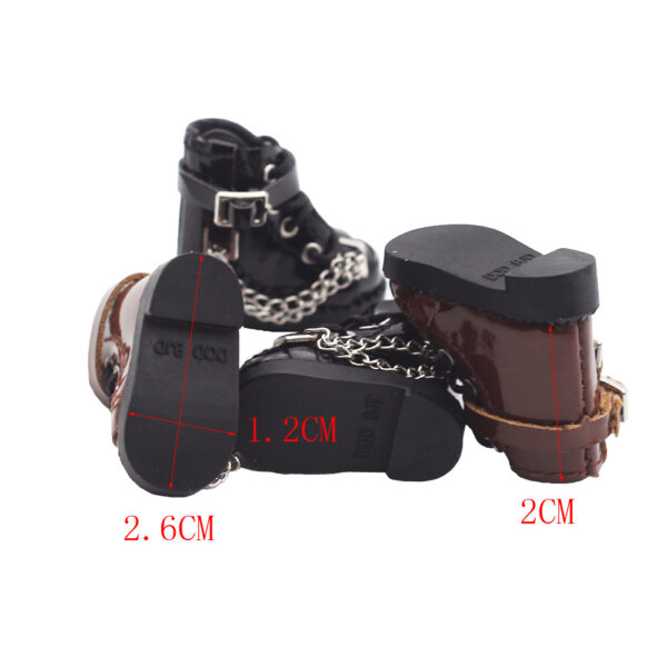 Wholesale doll toy shoes all-match DOD doll 12 points chain buckle boots 2.6 * 1.2cm
