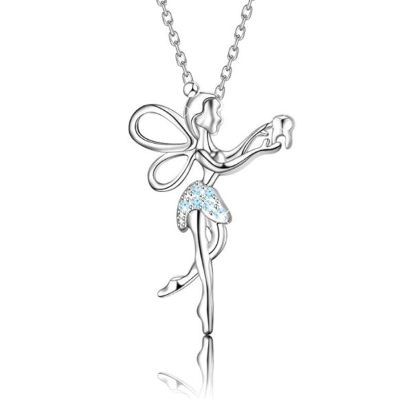 Wholesale Ballet Girl Diamond Wing Pendant