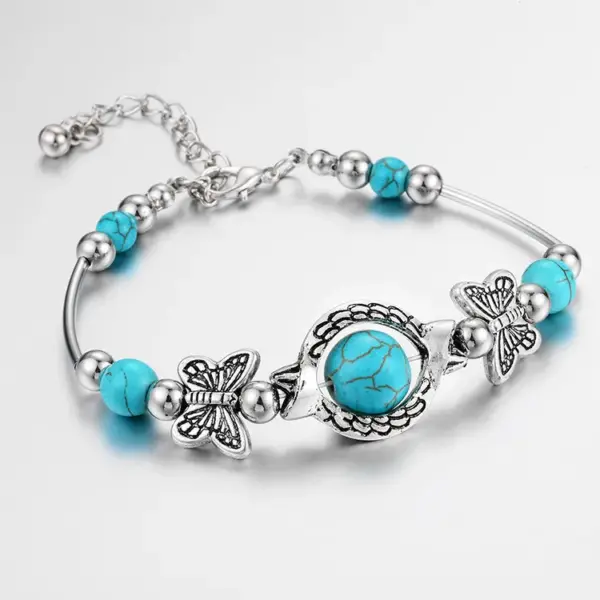 Wholesale 1 Piece Fashion Butterfly Alloy Patchwork Bracelets
