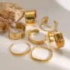 304 Stainless Steel Geometric PVD Coated Real Gold Plated Glam Sexy Romantic Waterproof Non Tarnish Bangle