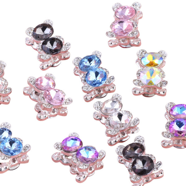 oly-ec5c2455ca4471c98b7df35f59b975a8 Wholesale Heavy double-sided alloy bear diamond ball DIY Fancy Beads