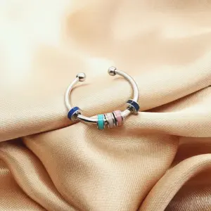 Enamel Ring Anxiety Ring 1 / Adjustable Opening