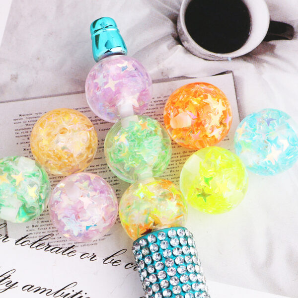 Wholesale Acrylic four-inted star card loose beads DIY