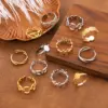 Wholesale Open Ring Stainless Steel Plated 18K Gold Women's Jewelry Geometric Multifunctional Hand Accessories