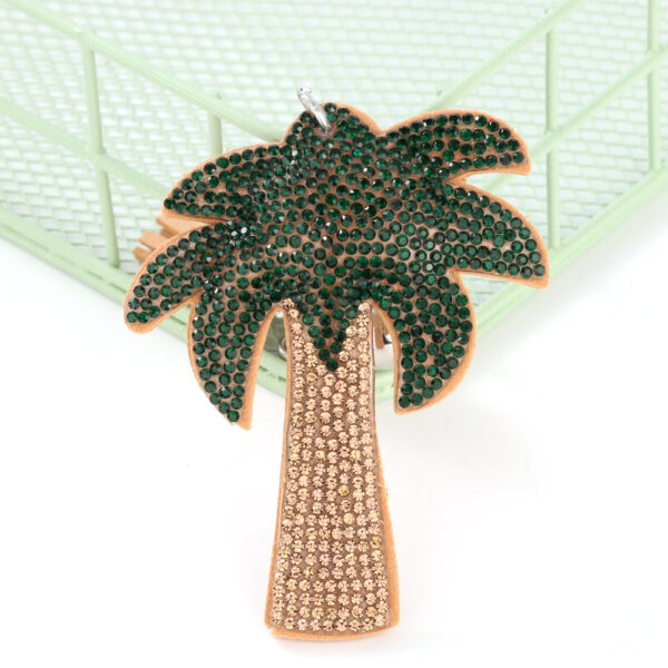 Wholesale 4pcs Creative coconut tree drilling hot picture keychain