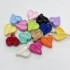 Wholesale Porous dopamine painted heart-shaped beads