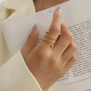 A093 Gold Spring Ring / Adjustable Opening