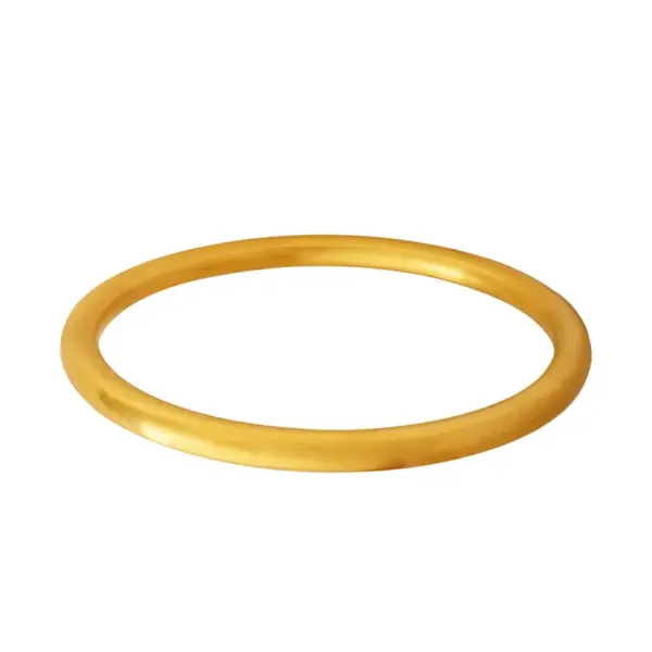 Wholesale Simple Style Solid Color 304 Stainless Steel 18K Gold Plated Bangle In Bulk
