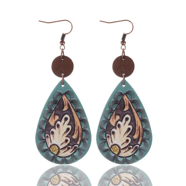 oly-ec70a40f7af5e64bd5d04a00f5a8c497 Wholesale Cactus-patterned leather earrings