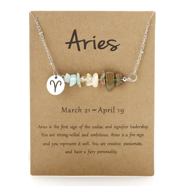 Casual Simple Style Commute Constellation 304 Stainless Steel Stone Pendant Necklace In Bulk