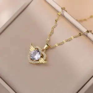 X0956-Wings Love Necklace