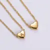 Wholesale PVD Coated 18K Gold Plated Heart 304 Stainless Steel Simple Style Waterproof Non Tarnish 304 Stainless Steel Pendant Necklace