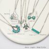 Wholesale Cross-border European and American Turquoise Accessories Cactus Water Drop Eagle Geometric Long Pendant Western Denim Vintage Necklace
