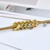 Wholesale Retro Waves Plating Inlay Copper Rhinestones Earrings