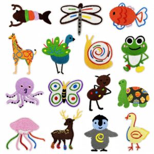 Wholesale New Cute Cartoon Animal Embroidery Cloth Sticker Frog Turtle Ironing Patch Computer Embroidery Garment Accessories