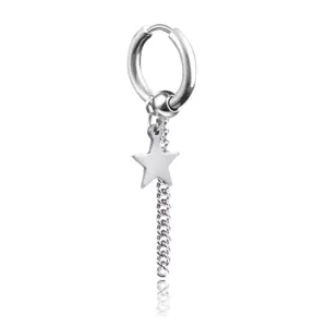 Five-Pointed Star Ear Buckle / Steel Color