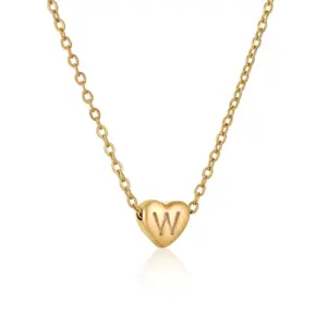 Golden Peach Heart W (Including Chain)