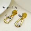PVD Coated Real Gold Plated 14K Gold Round Water Droplets 304 Stainless Steel Simple Style Commute Waterproof Non Tarnish Drop Earrings