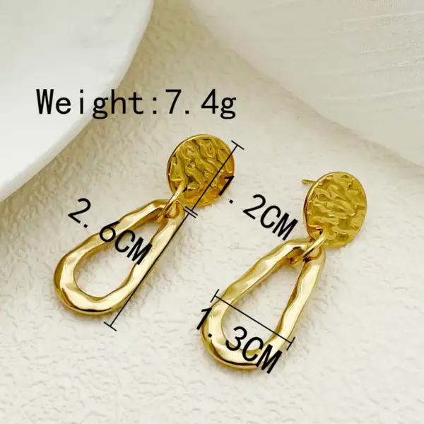 PVD Coated Real Gold Plated 14K Gold Round Water Droplets 304 Stainless Steel Simple Style Commute Waterproof Non Tarnish Drop Earrings