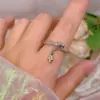 Wholesale Simple Style Bow Knot Copper Plating Inlay Zircon Open Rings
