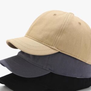 Wholesale short brim American style retro solid color hat men's baseball cap men's Korean style soft top cap men's sun hat