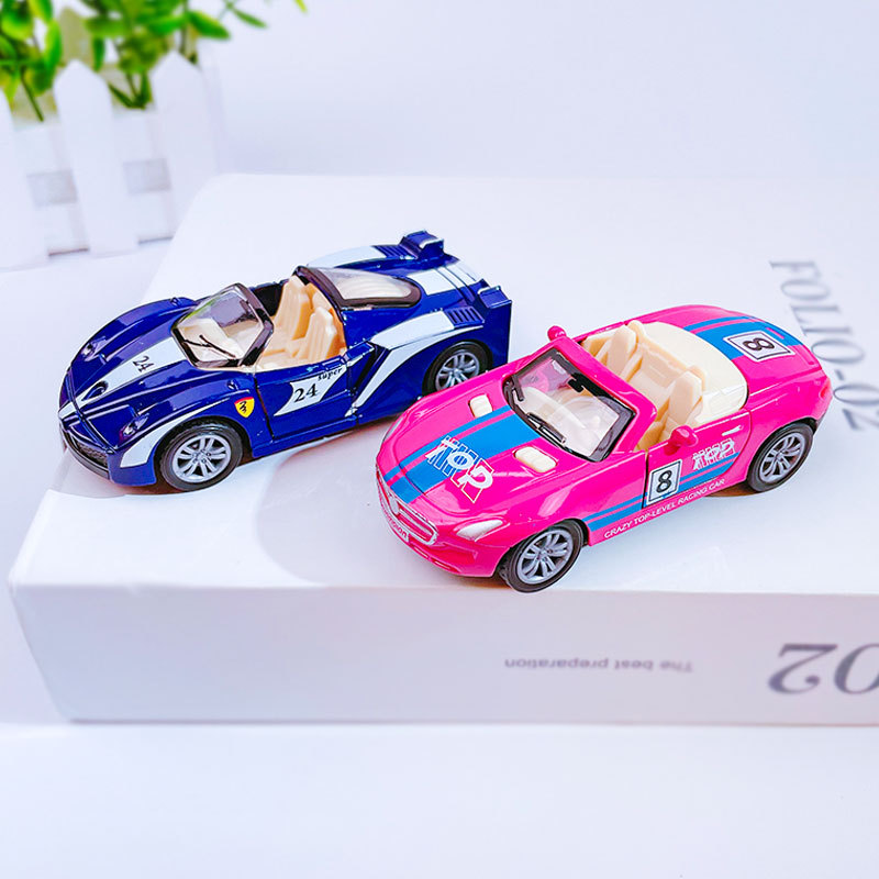Wholesale Alloy back srts car key chain pendant graiti simulation racing model student schoolbag pendant small gift