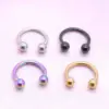 Stainless Steel Nose Ring Ear Studs Body Piercing Jewelry Simple Style Fashionable Unisex Geometric Design