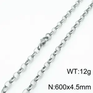 Steel Color 600 * 4.5mm = Necklace KN197258-Z