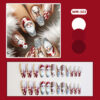 Wholesale WM-303 Ice Crystal Christmas False Nails Long T-Shirt, Christmas Snowflakes, Reindeer, Santa Claus, Nail Tips