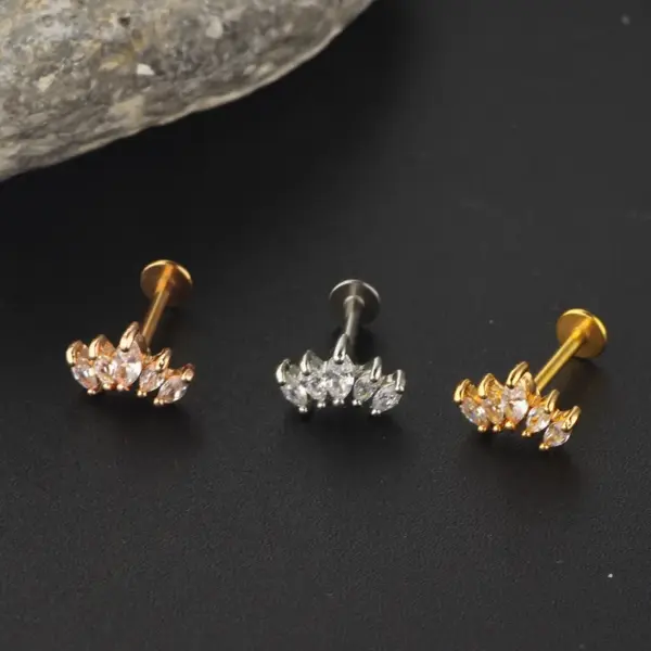 Ethnic Style Geometric Stainless Steel Metal Ear Studs 1 Piece