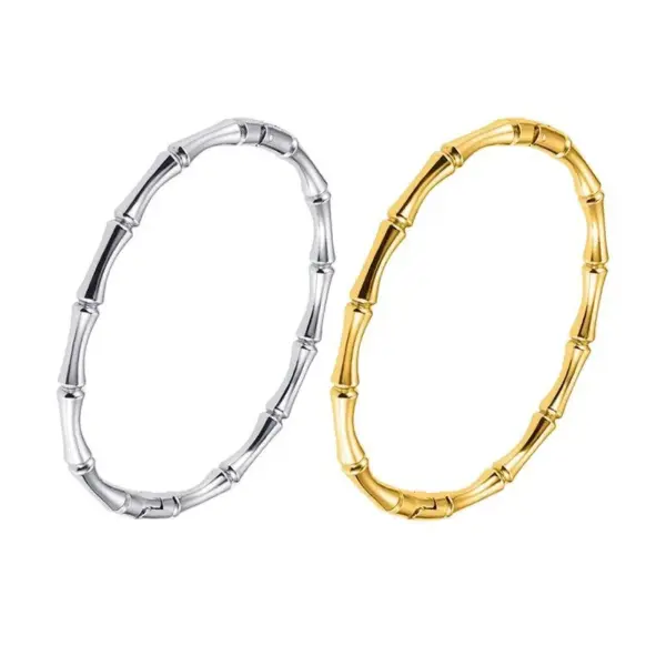 Wholesale PVD Coated Real Gold Plated Geometric 304 Stainless Steel Elegant Simple Style Waterproof Non Tarnish 304 Stainless Steel Lobster Trigger Clasp Closure Bracelets