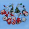 Wholesale Cartoon Christmas Penguin Diamond Set Keychain