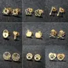 PVD Coated 18K Gold Real Gold Plated Flower Apple 304 Stainless Steel Cute Sweet Waterproof Non Tarnish Ear Studs