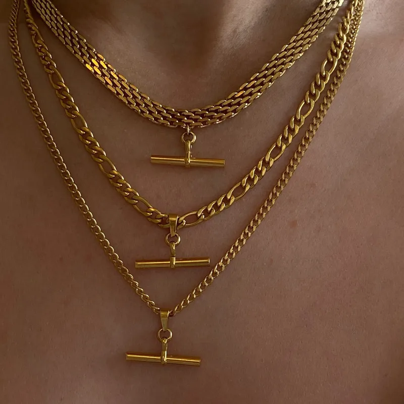 Wholesale Streetwear Geometric Titanium Steel Necklace