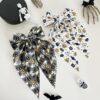 Wholesale Cross-border Halloween Pumpkin Bat Print Bow Ribbon Spring Clip Funny Ghost Pattern Hair Clip Hair Accessory