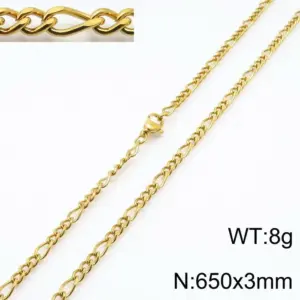 Gold 650 * 3mm = Necklace KN197283-Z