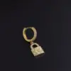 Wholesale Lady Geometric Inlaid Zircon Copper Earrings